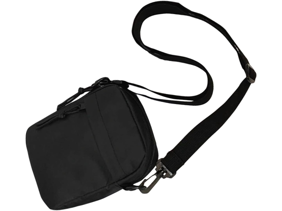 Bolsa De Ombro Feminina Em Lona Preta Simples E Elegante, Com Grande Capacidade E Fácil De Combinar.