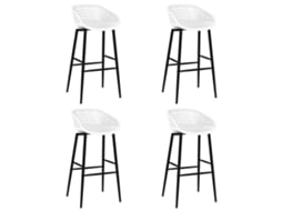 Cadeiras de Bar 4 Pcs Branco PANGSHIYUAN