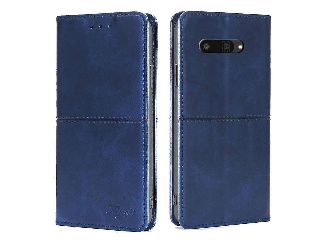 Capa De Celular Magnética De Couro Com Textura De Vaca