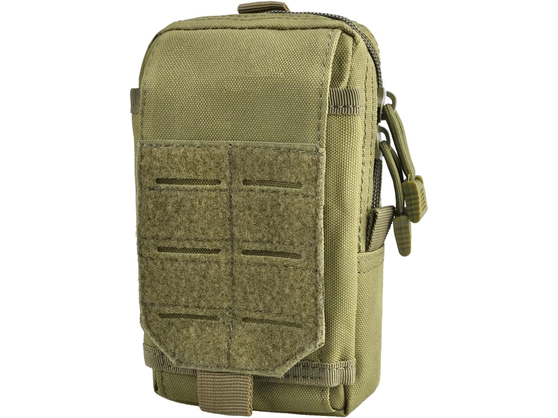 Bolsa Tática AQUAFORGE porta celular, multifuncional, caminhada, ciclismo, verde