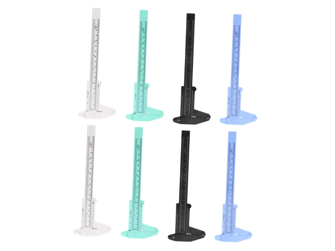 Ipetboom Conjunto De 8 Mini Paquímetros Vernier Plástico Portáteis Com