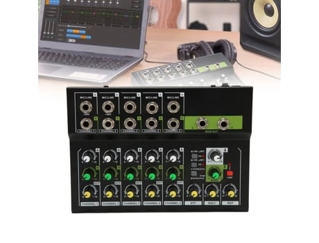 HURRISE Compact Mixing Board 10 Canais Mixer Compacto Estéreo de Baixo Ruído para Gravação de Palco Plugue Ue