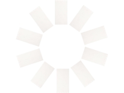 Agenda mensal com 20 folhas de papel branco, perfuradas com 5 furos.