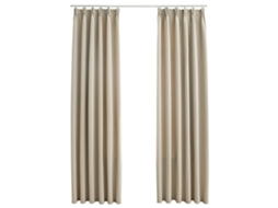 Curtain, Curtains Vidaxl Bege Tecido (140 X 245 Cm)