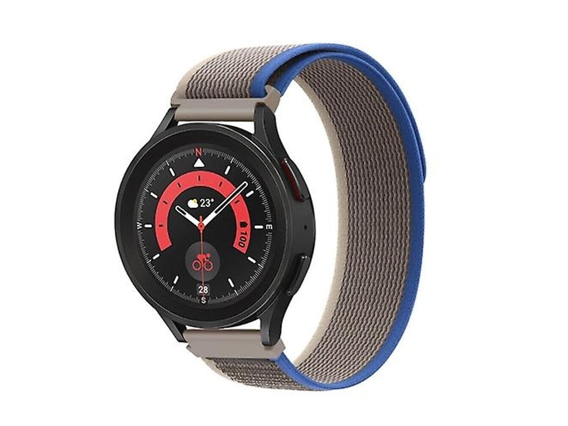 Pulseira De Relógio Lurelia Para Garmin Forerunner 255 / 745 22 Mm Nylon Azul