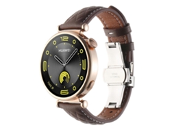 Pulseira De Couro Para Relógio Com Fecho Borboleta E Padrão De Diamante De 18 Mm
