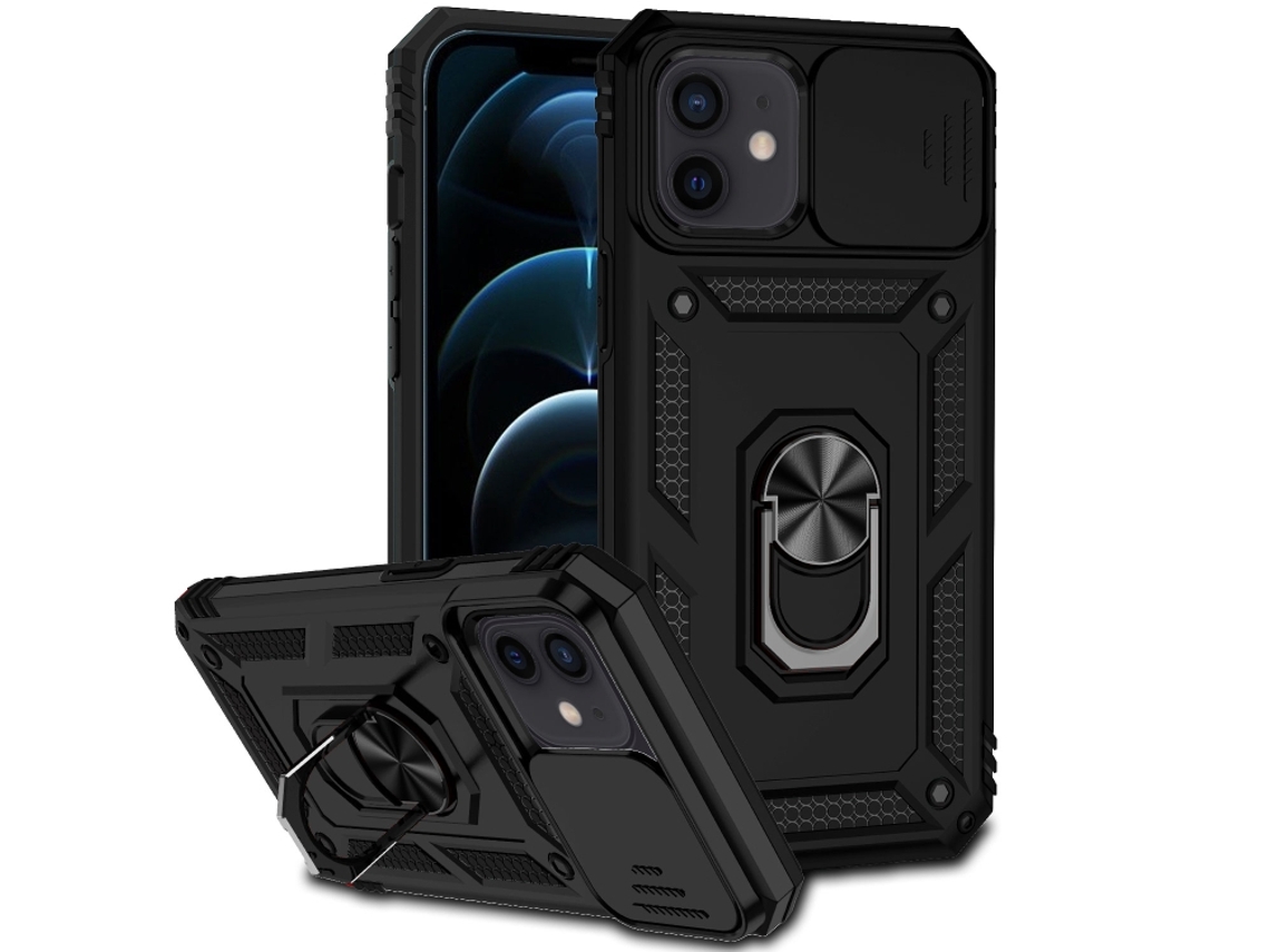 Capa Para Iphone 12 Pro - Suporte Deslizante Para Câmera
