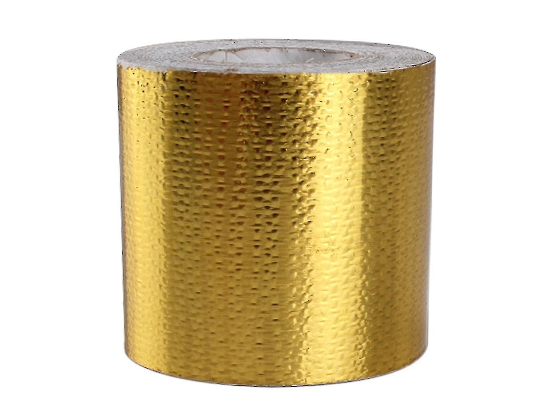 Cinta de Venda Adesiva Reflexiva de Alta Temperatura Resistente Ao Calor para Proteção Térmica 10m5cm oro