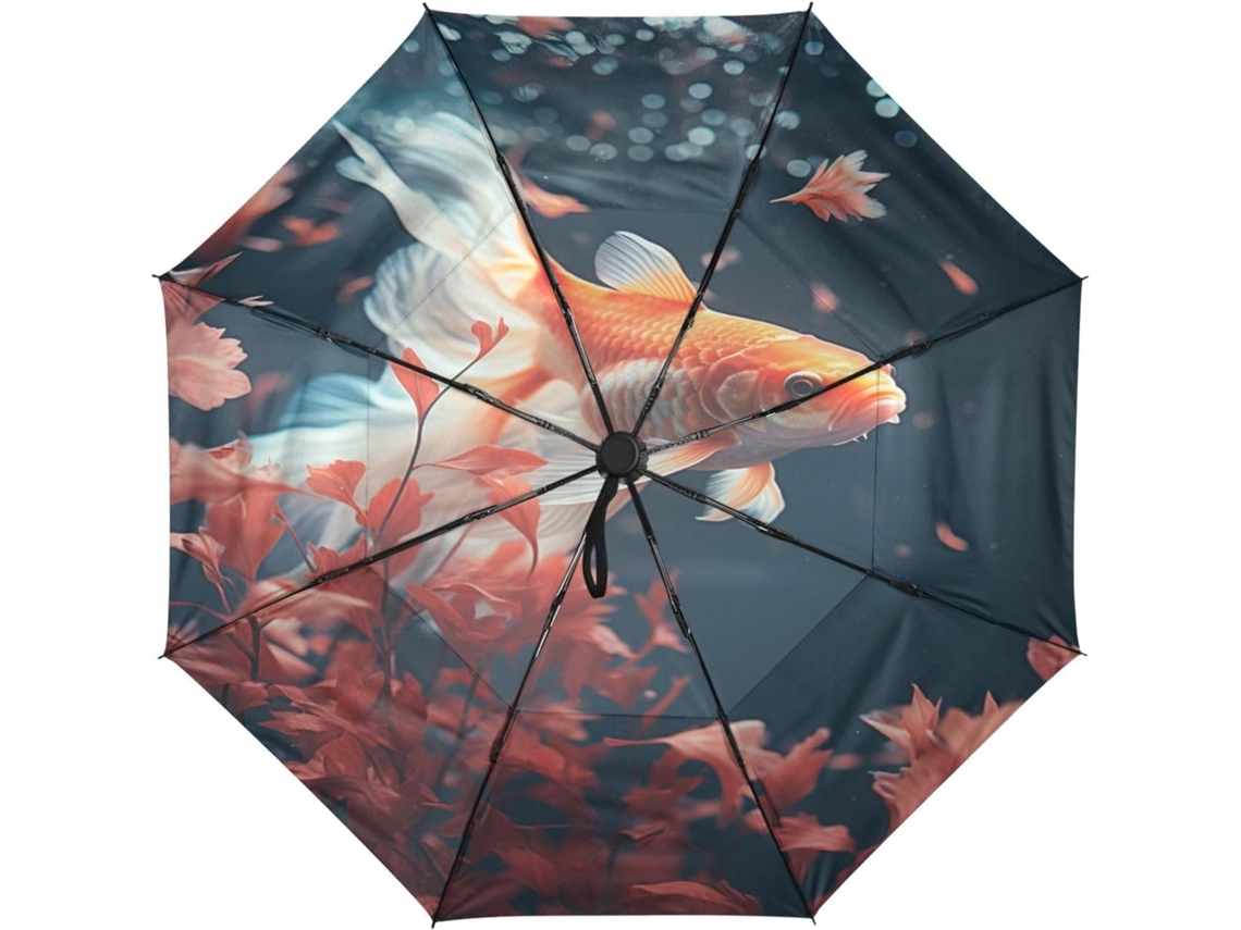 Guarda Chuva de Viagem Automático Red Sea Fish S/MARCA