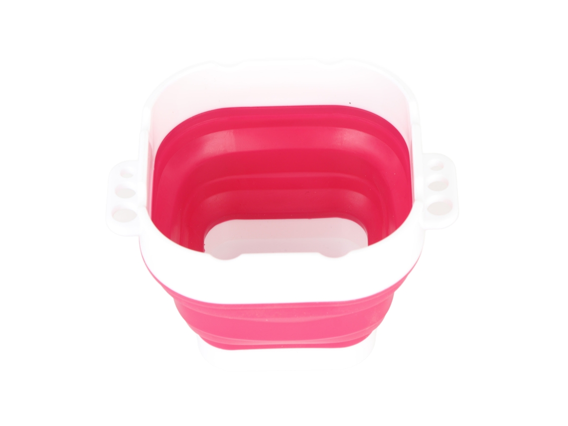 Lavapinceles Plegable Profesional Com Fundo Grosso E Tábua De Limpeza, Cubo De Silicone Para Pintura Acuarela Vermelho