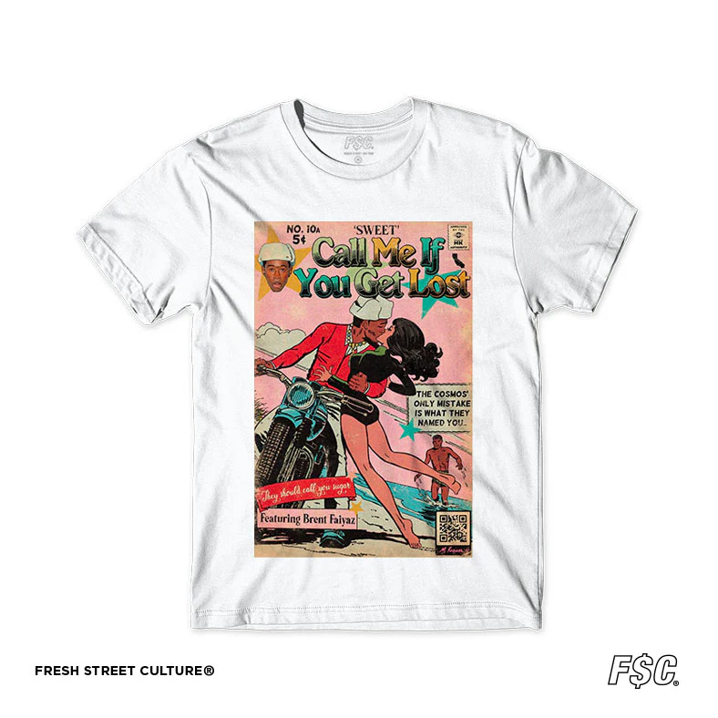T-shirt Rockinstone Tyler The Creator / Call Me If You Get Lost / White(2xl)
