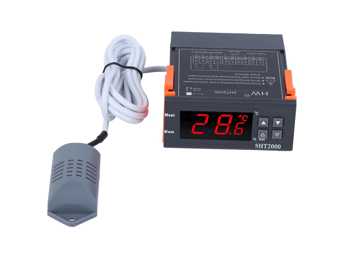 Controlador Inteligente De Temperatura E Umidade Com Display Lcd Digital 110-220v