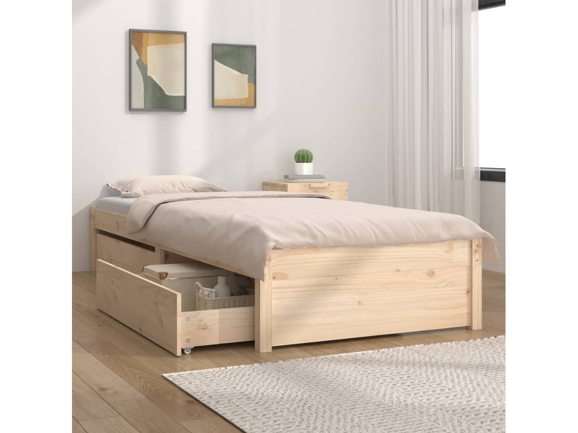 Estrutura De Cama Com Gavetas 100x200 Cm