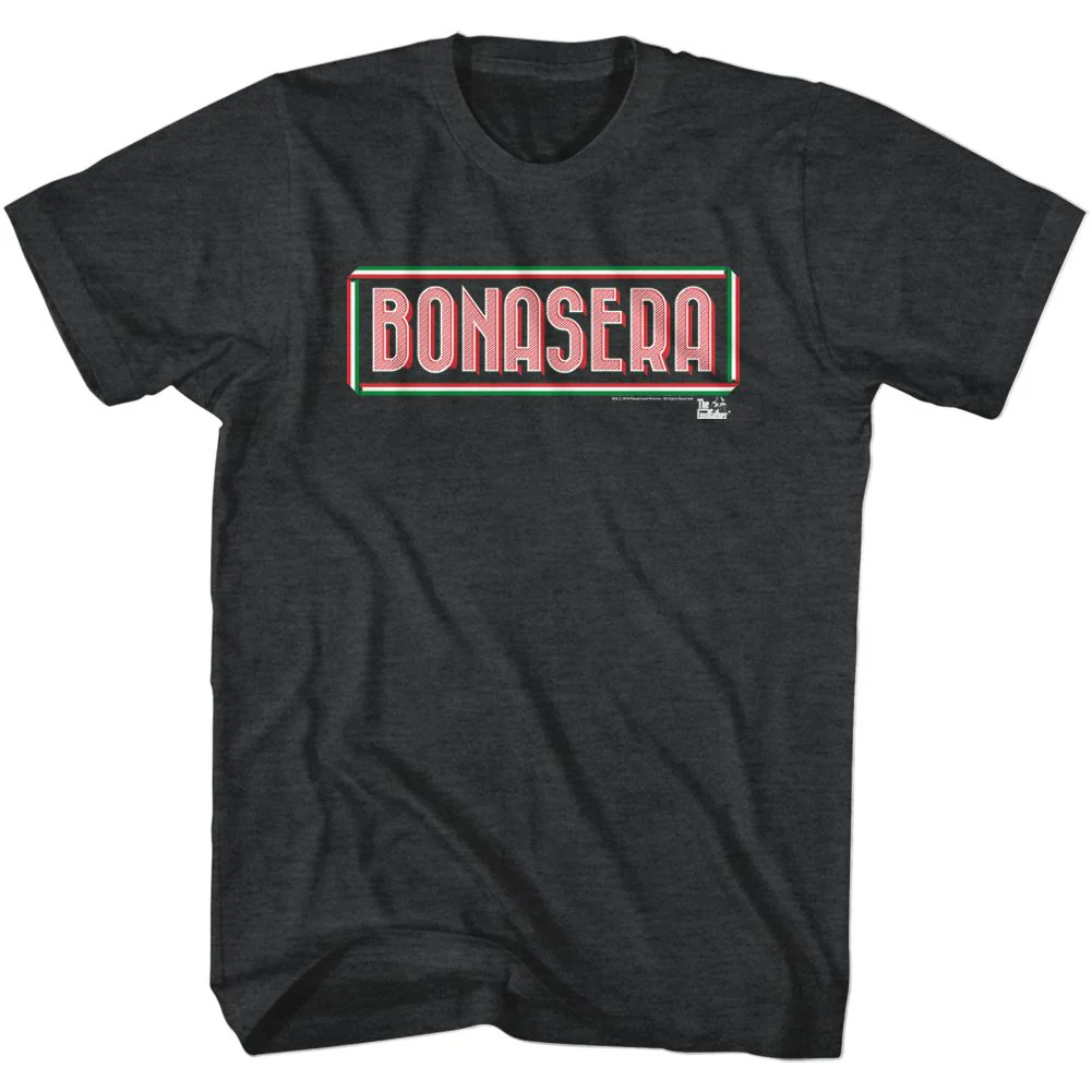Unisex Adult T-shirt Rockinstone Godfather Bonasera Heather Black Sizexxxl