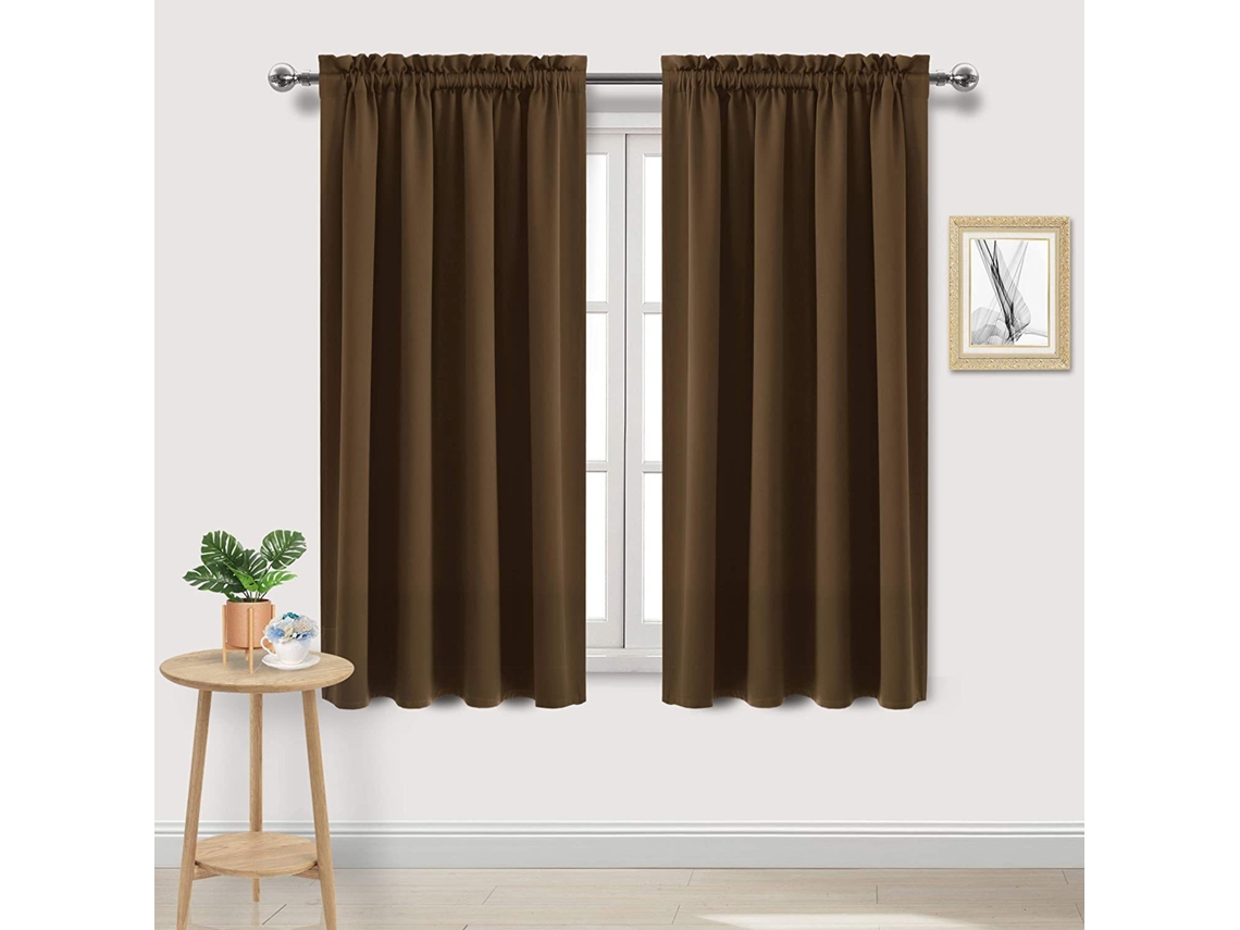 Cortinas Blackout Para Quarto - Cortinas Com Bolso Para Varão De Cortina, Isolamento Térmico, Sala De Estar, Cozinha, Cortinas De Economia De