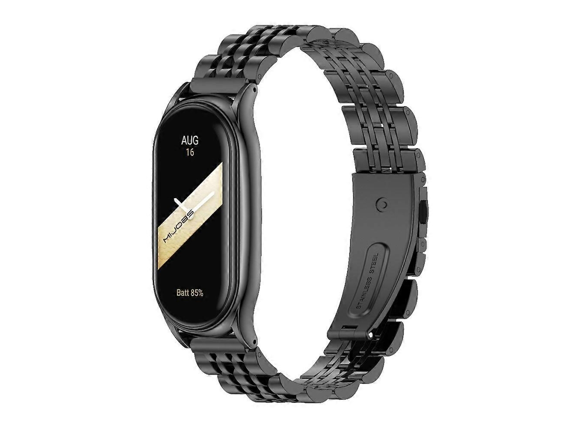 Pulseira De Aço Inoxidável Com Sete Contas E Estojo Mijobs Plus Para Xiaomi Mi Band 8