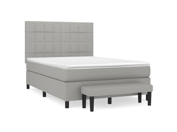 Box Spring Bed, Box Spring Beds Vidaxl Cinzeto Tecido (140 X 200 Cm)