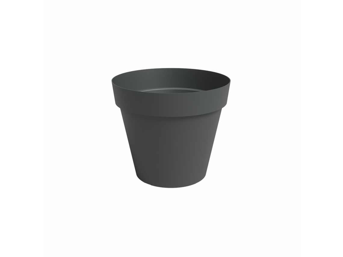 Vaso Redondo Plástico 18cm Antracite ARTEVASI emb. 1 un