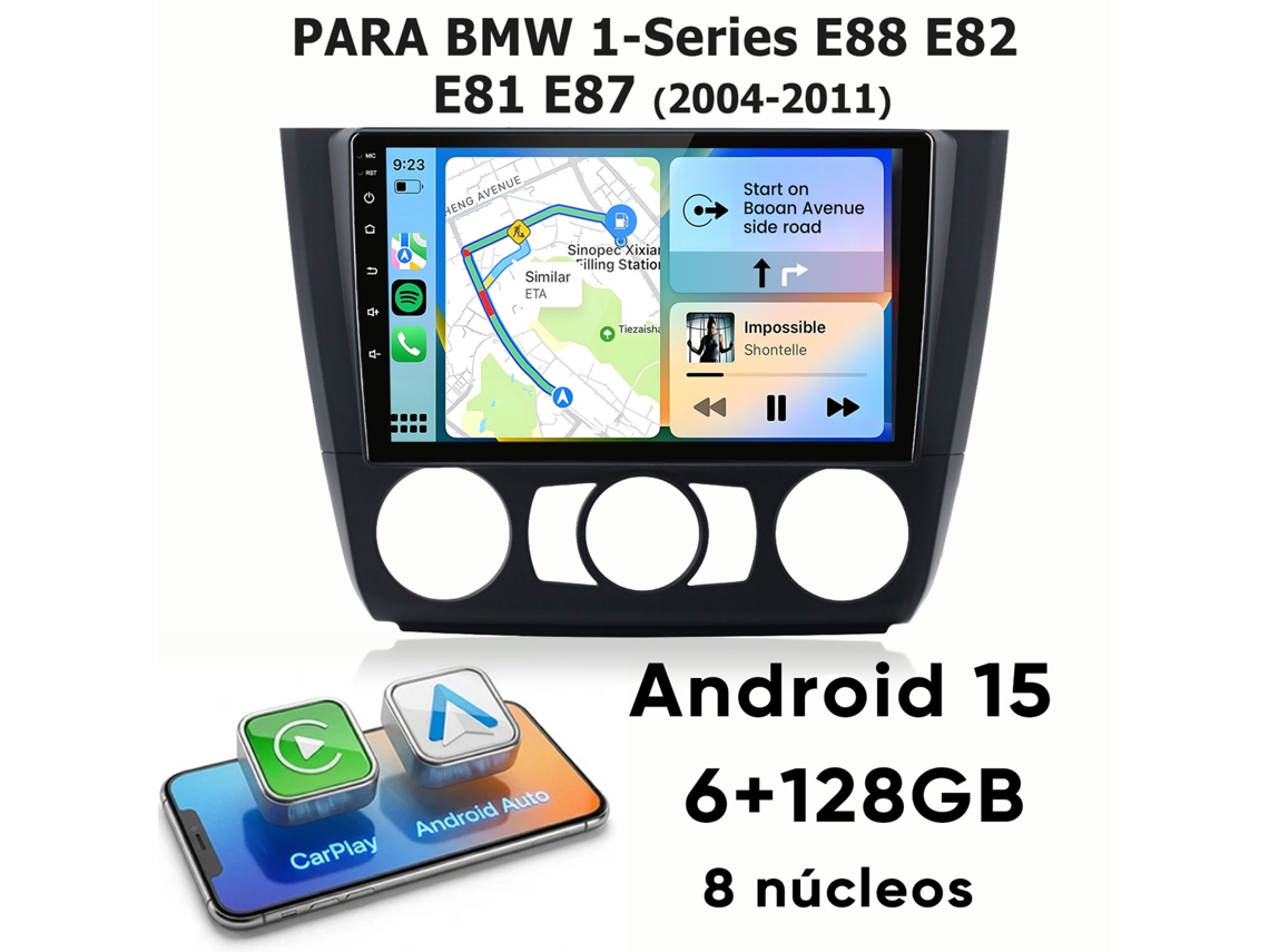 Autorrádio 2 din, 7 polegadas, tela tátil, Carplay, Android Auto, sem fios, Bluetooth, rádio FM, USB/tipo C, câmera de marcha atrás