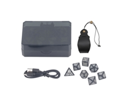 Conjunto 7 Dados Led Recarregáveis Com Saco De Armazenamento