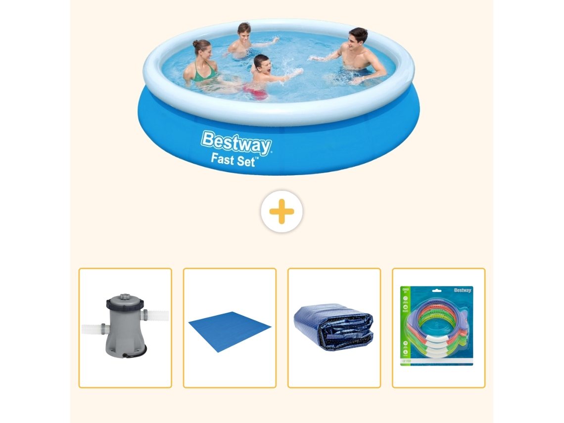 Bestway Piscina Bestway Fast Set Redonda - 366x76 Cm - 5-peças S220