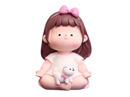 Figura de Menina Yoga LAXISCREED para Carro Type C