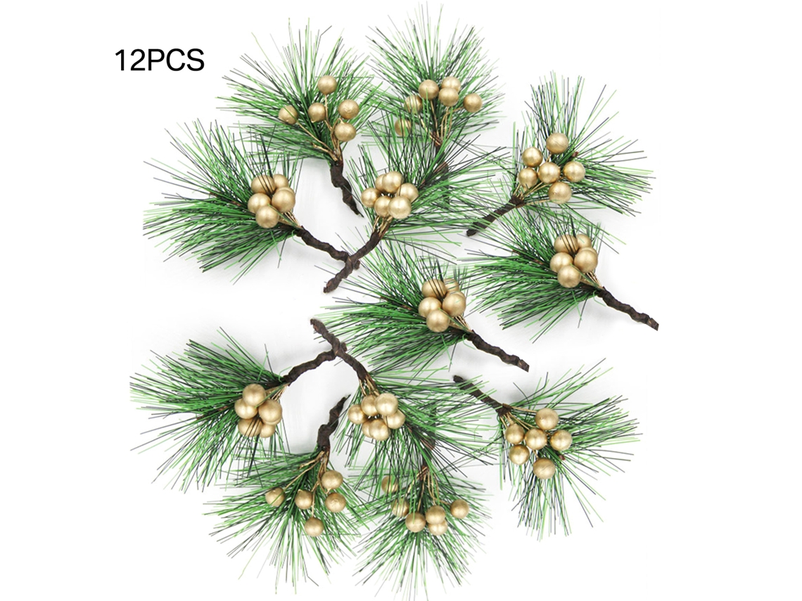 Conjunto de 12 Implements para Decoração de Coroas de Natal LAXISCREED