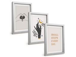 Composição De Quadros Ilustrações Minimalistas Boho Espelharte (3 Peças 20x30 Cm)