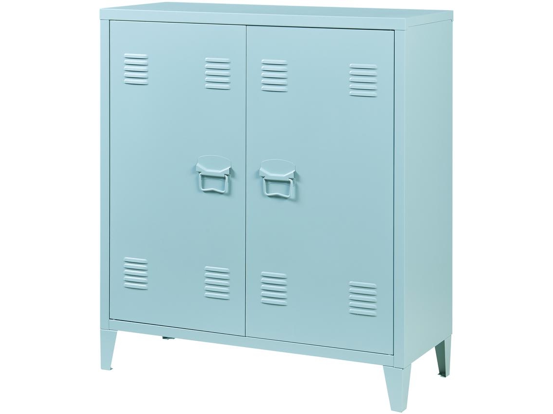 Armário de escritório metálico Oripää com fechaduras magnéticas Aço 90 x 80 x 33 cm - Cinzento