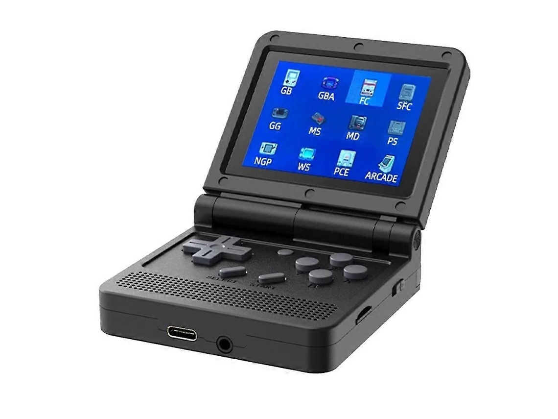 V90 Versão Open source Retro Game Console 3.0 Polegadas GOKOCO (preto)