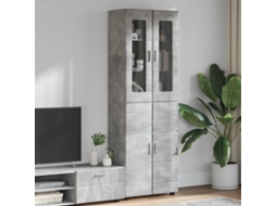 Vidaxl Buffê Florin 60 X 35 X 182 Cm Cinzento Derivados De Madeira