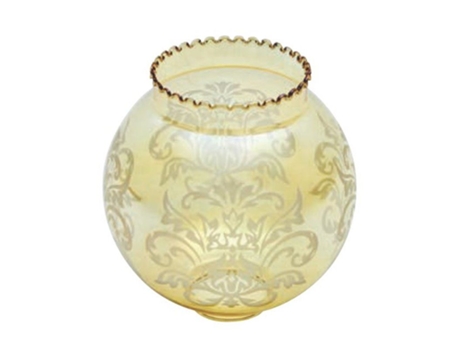 Abajur de Vidro Amber com Duas Bocas 14Cm Boca 5Cm