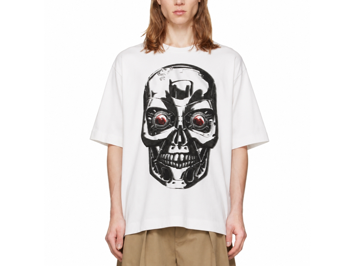 Rockinstone Terminator Stink Face White Adult T-shirt Size:l