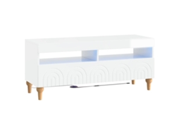 Vidaxl Gabinete De Tv Led Branco Brilhante Derivados De Madeira
