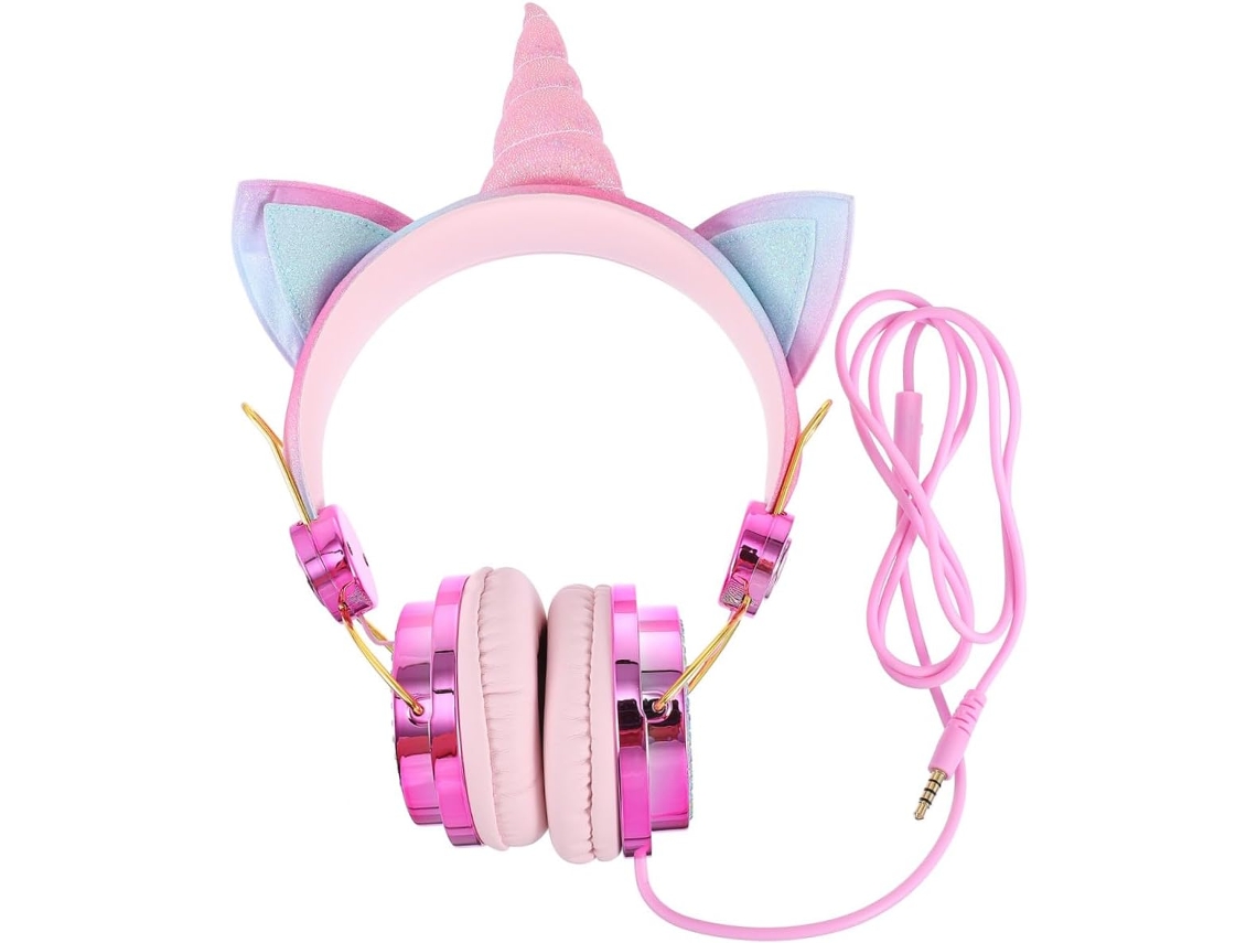 Fone De Ouvido Gamer Com Gato, Design Cabo 3,5 Mm Para E Haste Volume