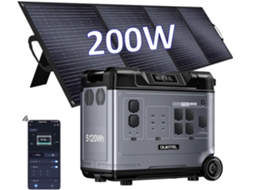 Estação De Energia Portátil Oukitel P5000 Pro 4000w 5120wh Lifepo4 Bateria Saída Ca Controlo Power Stations + 200w Painel Solar Dobrável