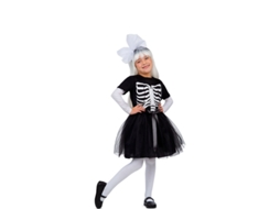Fato de Menina MOM Esqueleto Com Tutu Preto  (3-4 anos)