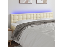 Led Headboard, Led Headboards Vidaxl Creme Couro Artificial (180 X 5 X 78/88 Cm)