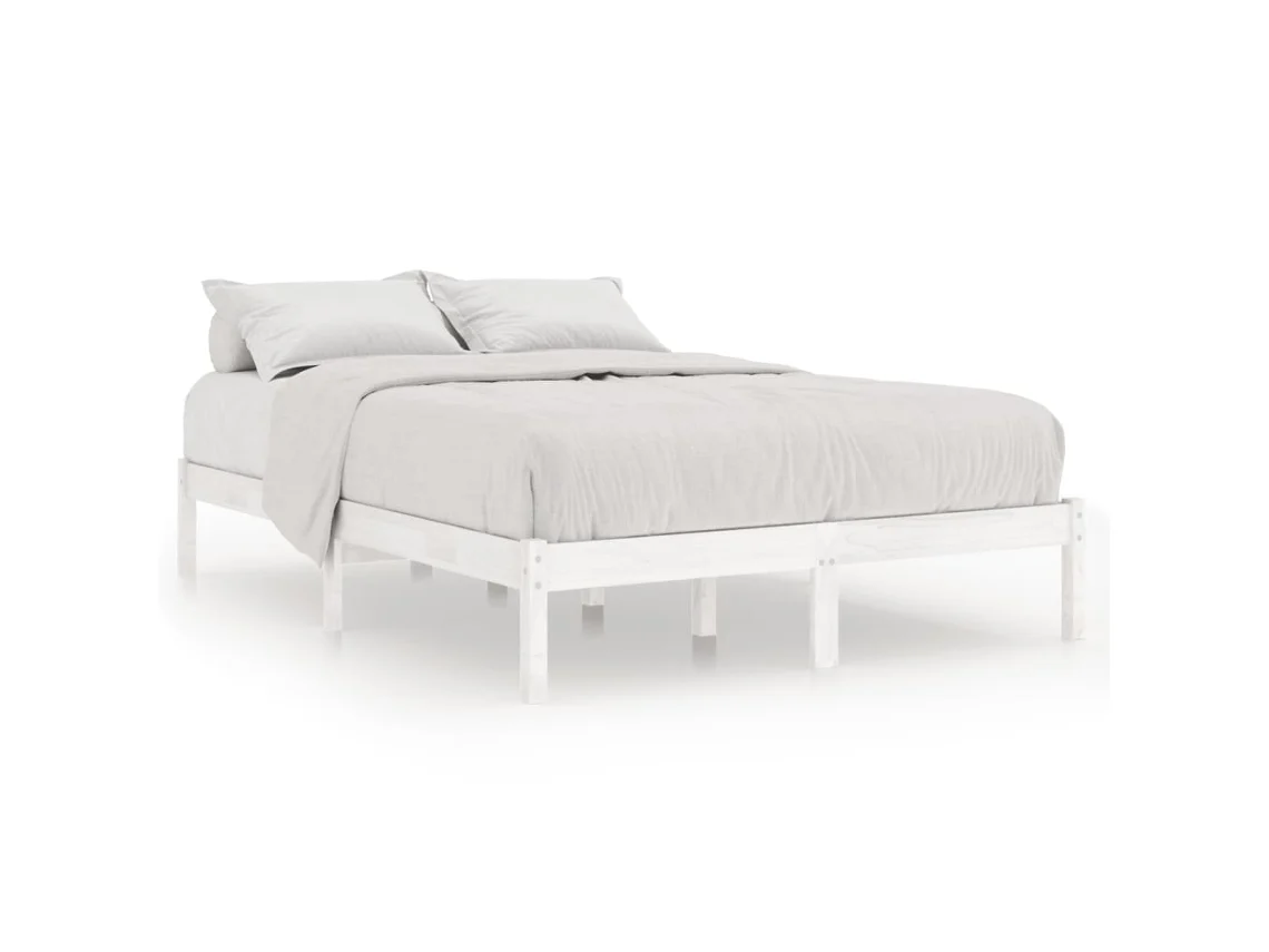 Estrutura De Cama Vidaxl Branco Madeira (195.5x145.5x31 Cm)