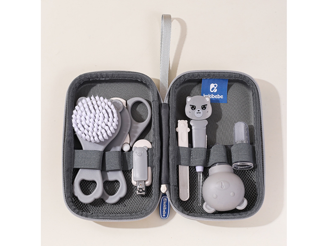 Bebê Pente Conta gotas Alimentador Cuidados Conjunto AOZORZ (cinza Dig Earloop 17.5*13.5*6cm)