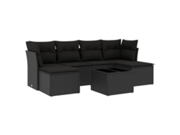 Garden Sofa Set, Garden Sofa Sets Vidaxl Preto Rattan / Vime (n/a)