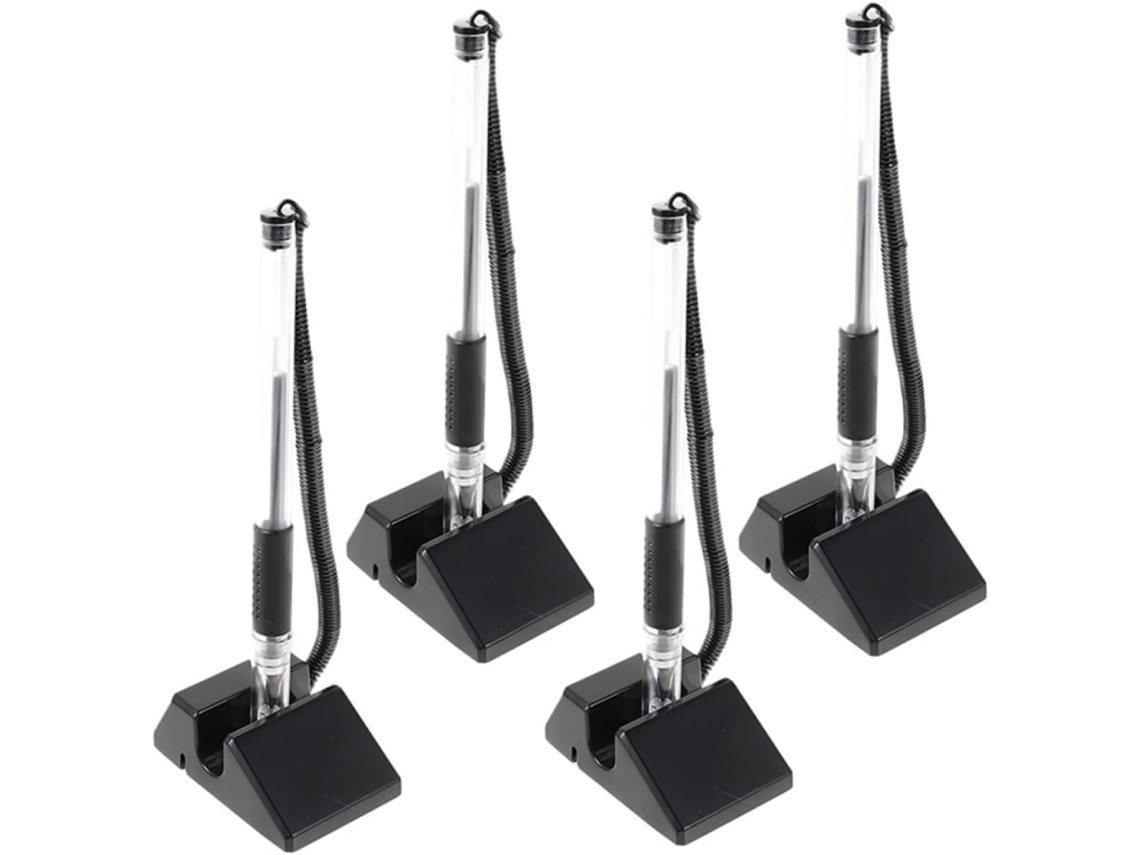 Conjunto De 4 Canetas Segurança Mesa Veemoon Com Tinta Gel Preta,