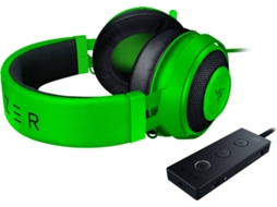 Auscultadores Gaming RAZER Kraken Tournament (Com fio - Com Microfone - Verde) — Com fio | 12-28.000 Hz