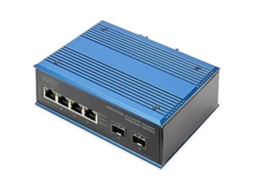 Switch de Rede DIGITUS 6 Portas Gigabit Ethernet 4X Rj45 2X Sfp Ip40