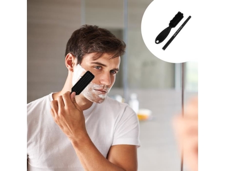 Pincel para preenchimento de lápis de barba, 2 peças, caneta masculina para reparo de bigode, escova e pente manual PIXNOR