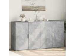 Vidaxl Aparadores 2 Pcs 79x38x80 Cm Derivados Madeira Cinzento Cimento