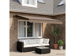 Vidaxl Toldo Retrátil Cinzento-acastanhado 450 × 350 Cm