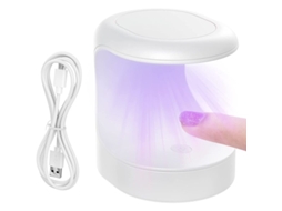 Lâmpada Uv para Unhas Mini, Aiseely com 3 Pérolas de Luz Convergente 45°, Rápido Secagem 60s Usb (branco)