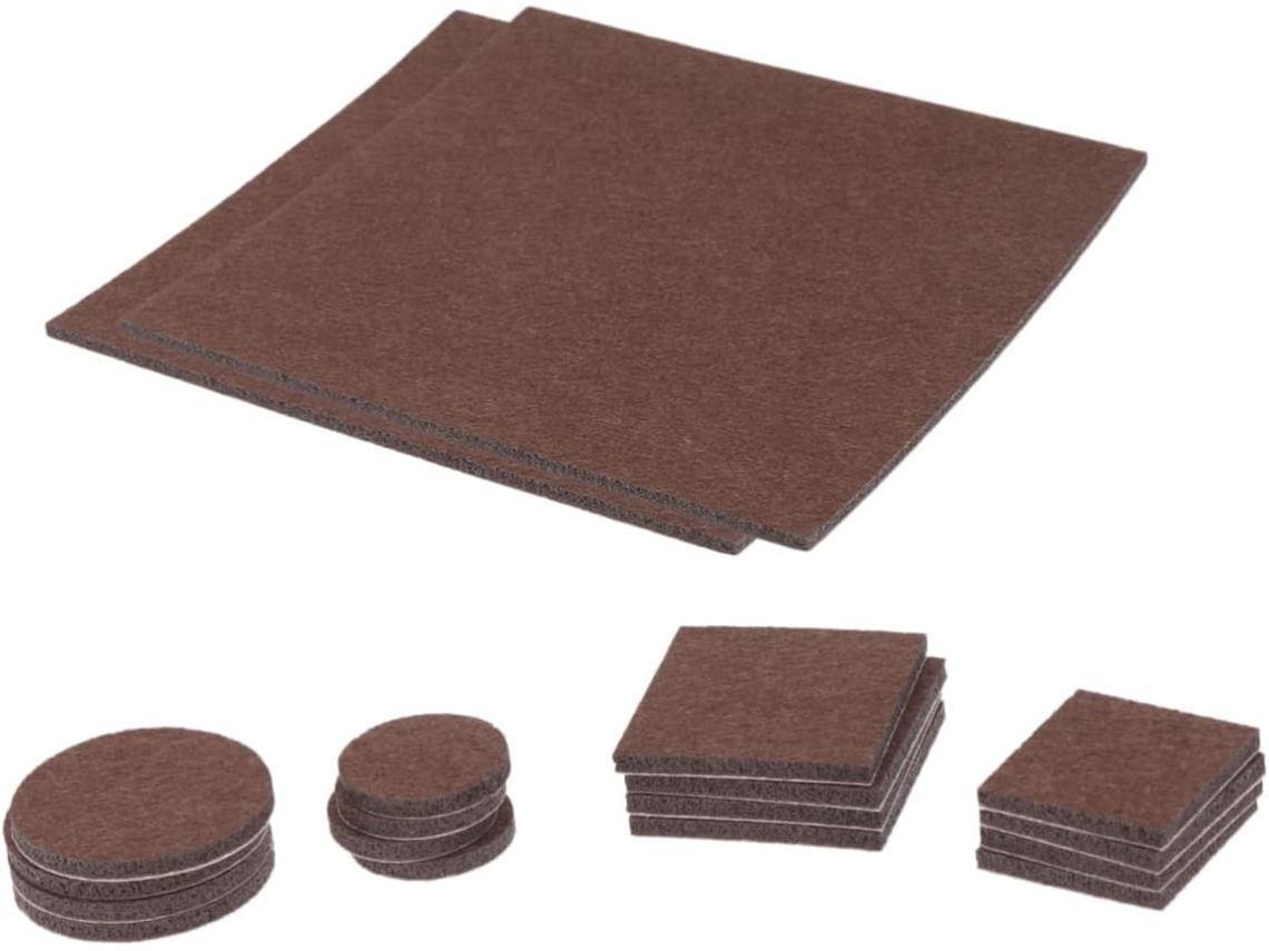 Holibanna Conjunto De 130-tapetes Silenciosos Feltro Grosso Para Proteção Pés Mesa E Cadeira Adesivo Antiderrapante