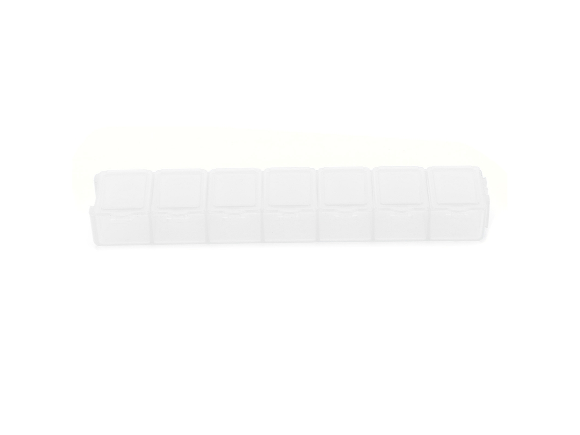 Caja De Armazenamento Dividida Em 7 Compartimentos Paleta De Acuarela Joias Contêiner Plástico Branco Para Viagens
